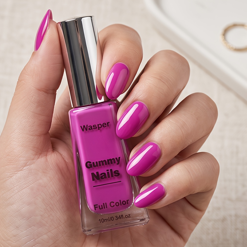 Image of Summer Neon Purple Nail Polish 10ml - Natural Quick-dry, High Gloss High , Suitable For Spicy Style, Convenient For Holiday Parties And Beach, Long-lasting Shine
