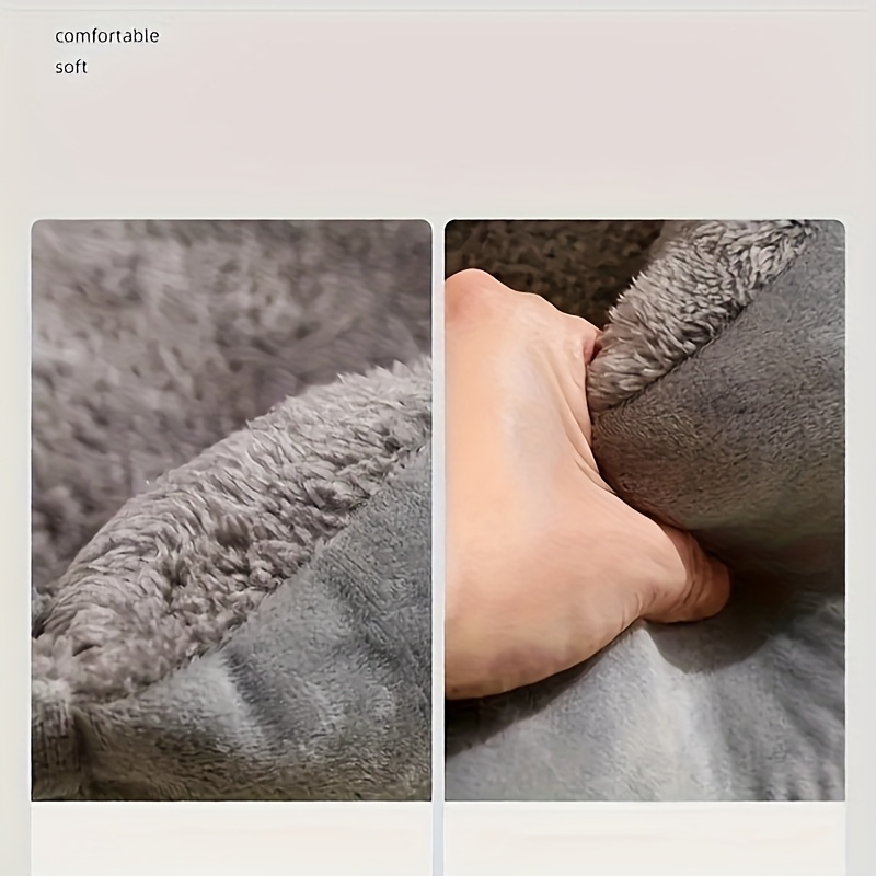 plush square pet bed beige brown soft fluffy cushioned mattress like interior   design easy clean polyester pad for cats small dogs rabbits guinea   indoor outdoor use in living room bedroom balcony ideal for apartments homes space saving square bed   durable fabric cat owners Product details 7