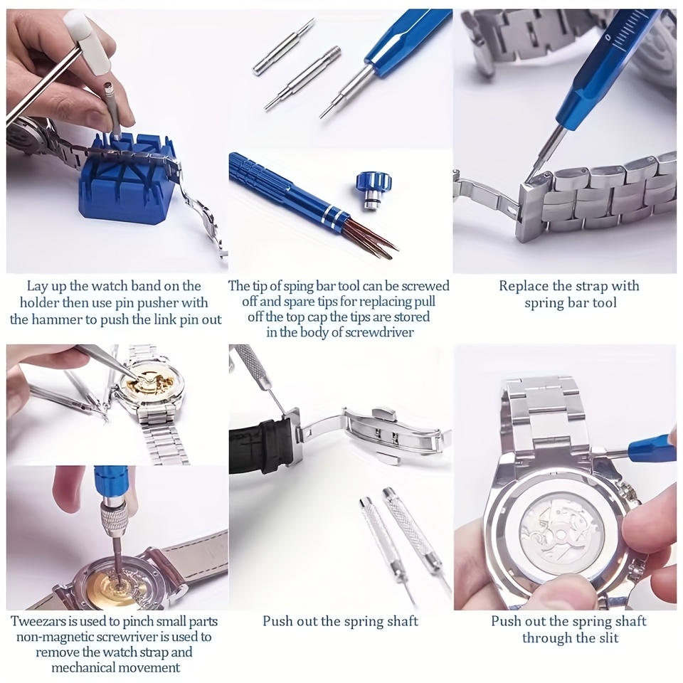 Removal Tool Tool To Open Watches To Replace Batteries 185pcs