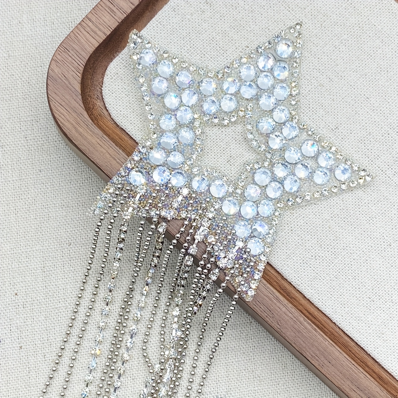 E-shop Strass Quaste Herz Aufnäher Aufkleber für Kleidung Schuhe Hüte Verpackung Ornament Strass Aufnäher Aufkleber