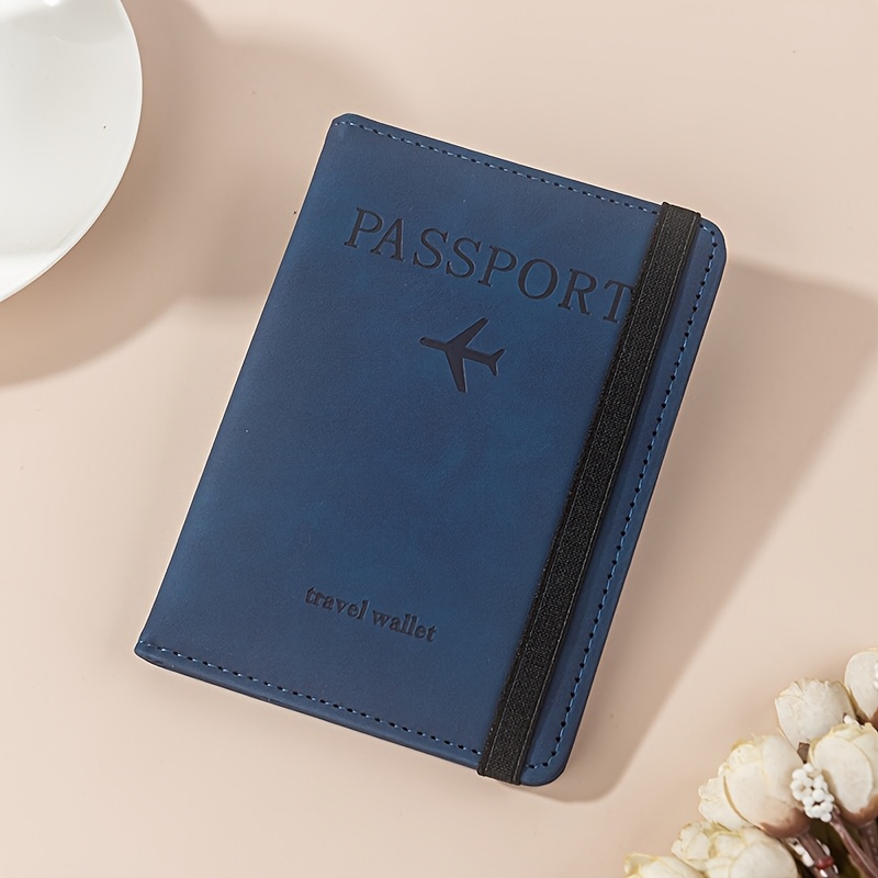 TEMU 1pc Pu Passport Holder And Card Case, Suitable For , Cards, And Sim Cards, A Convenient Organizer For Business Trips, Travel, And Daily Use