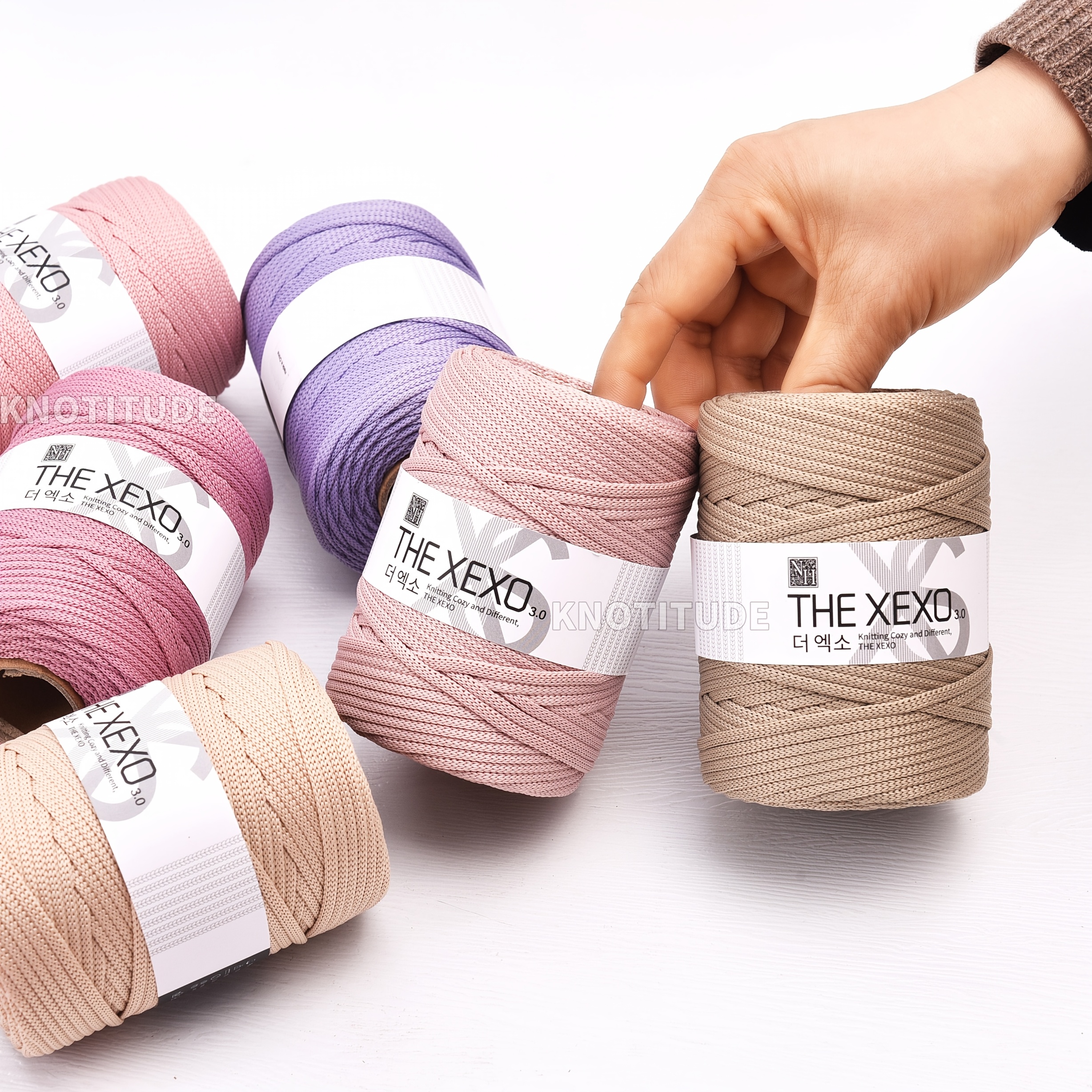 

1 Roll Color Polyester Knitting Yarn, 3mm Thickness, Yards Per Roll, Fabric For Diy Bag, Rug & Crafts Accessories, Crafting Material