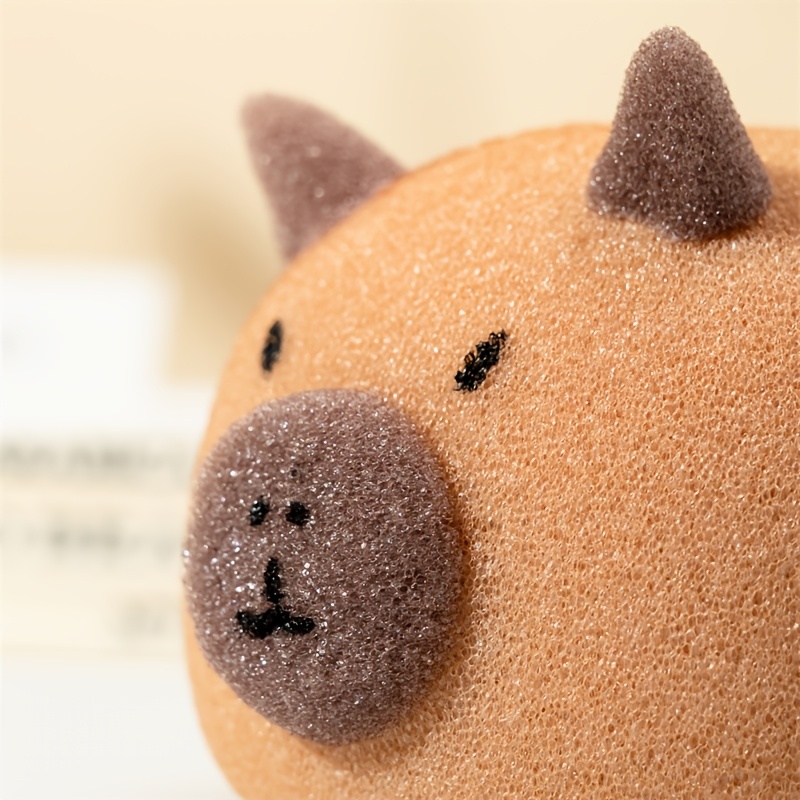 Cute Capybara-Shaped Bath Sponge, Soft and Gentle Exfoliating Loofah