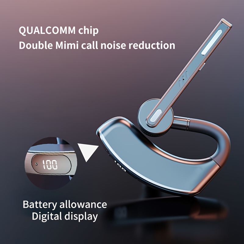 

Wireless Ear-mounted Headphones Chip Dual-microphone High-definition Call 80-hour Battery Life Car Headset Driving Signal Stable Power Digital Display Headset