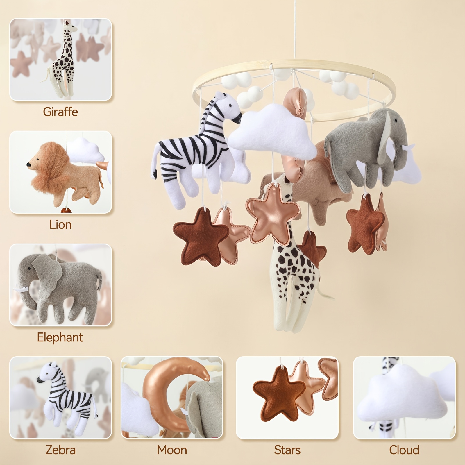Animal King Bed Bell Baby Bed Hanging Toy