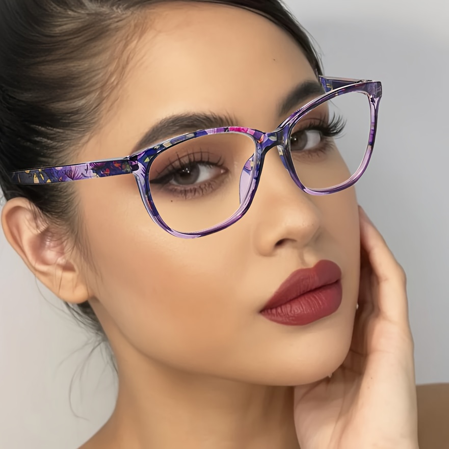 4-Piece Set Women's Lightweight Oval Presbyopia Reading Glasses with Metal Spring Hinge, Multiple Colors, Anti-Glare Lenses, Various Strengt