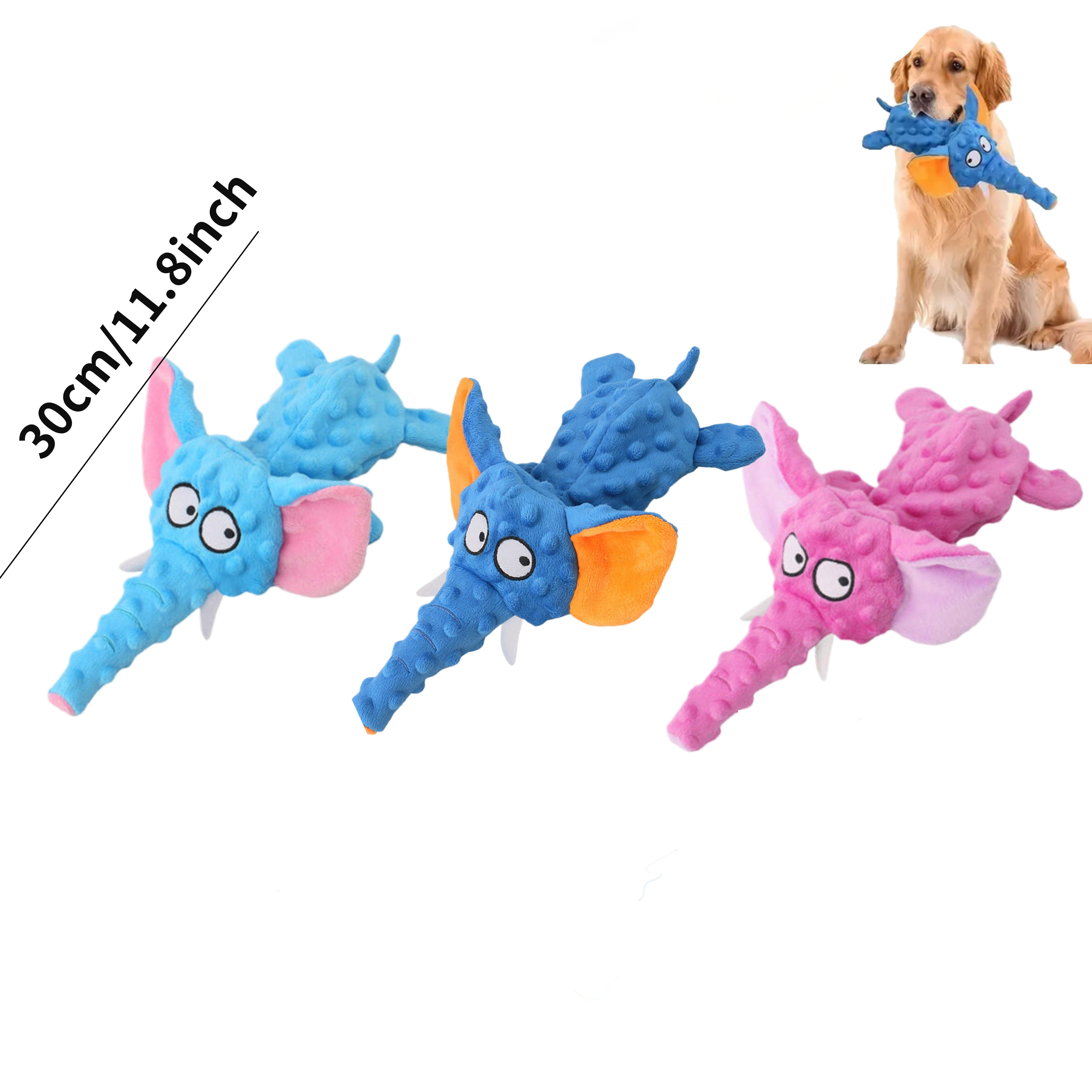 

1pc Elephant Design Pet Grinding Teeth Squeaky Plush Toy, Chewing Toy For Dog Interactive Supply