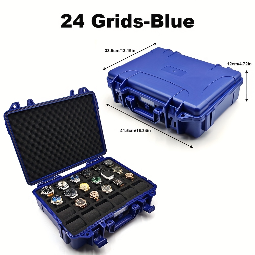 premium watch and jewelry storage case protective box multifunctional wristwatch jewelry organizer suitcase durable hard shell design shockproof and dustproof suitable for store display home storage business travel Product details 2