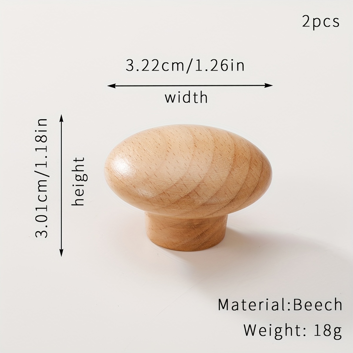 2pcs Set Natural Wood Single Hole Drawer Pulls, Round Ball And Square Cartoon Wooden Cabinet Wardrobe Door Handles For Children's Room, Solid Wood Knobs