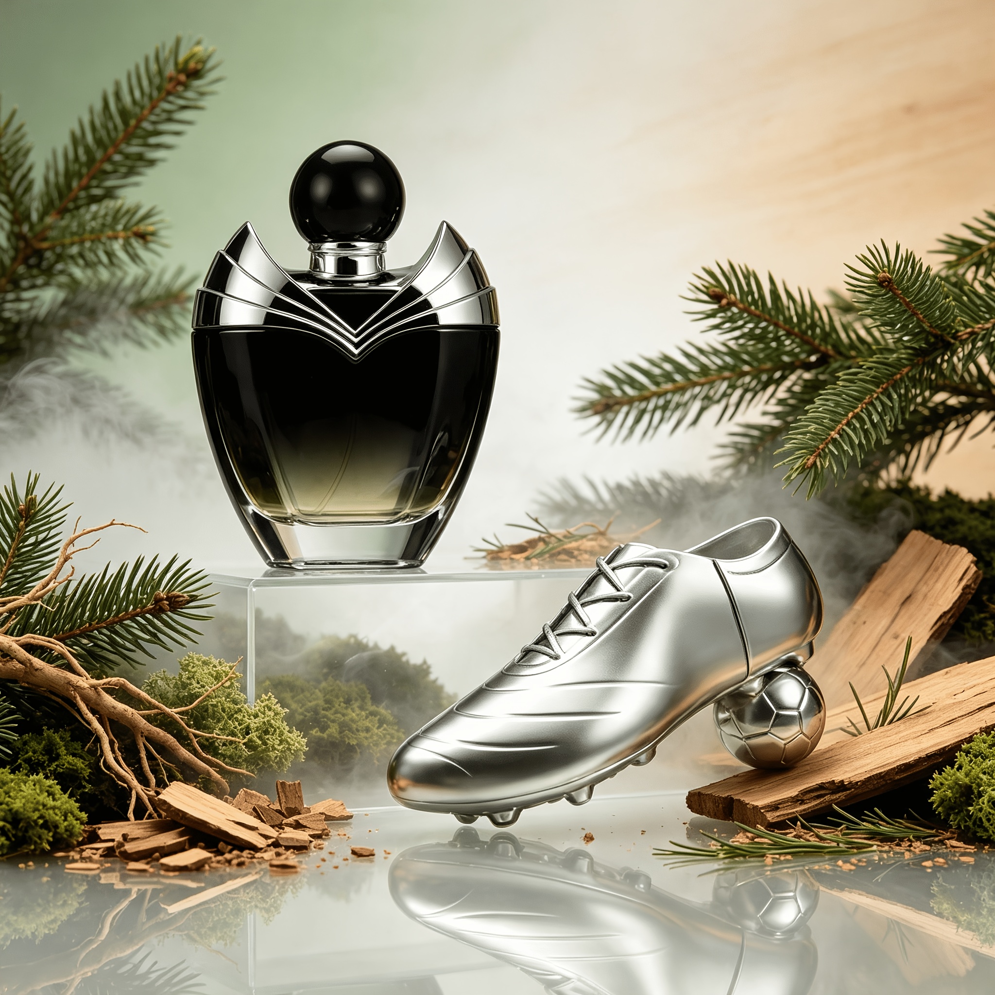 Image of 2pcs Perfume Set: Black Xiangnuo Dream And White Men's Football Shoe Perfume 100ml, Marine Herbal Floral And Aromatic Scents, For Daily Use And Dates, Exquisite Holiday Fragrance Gift