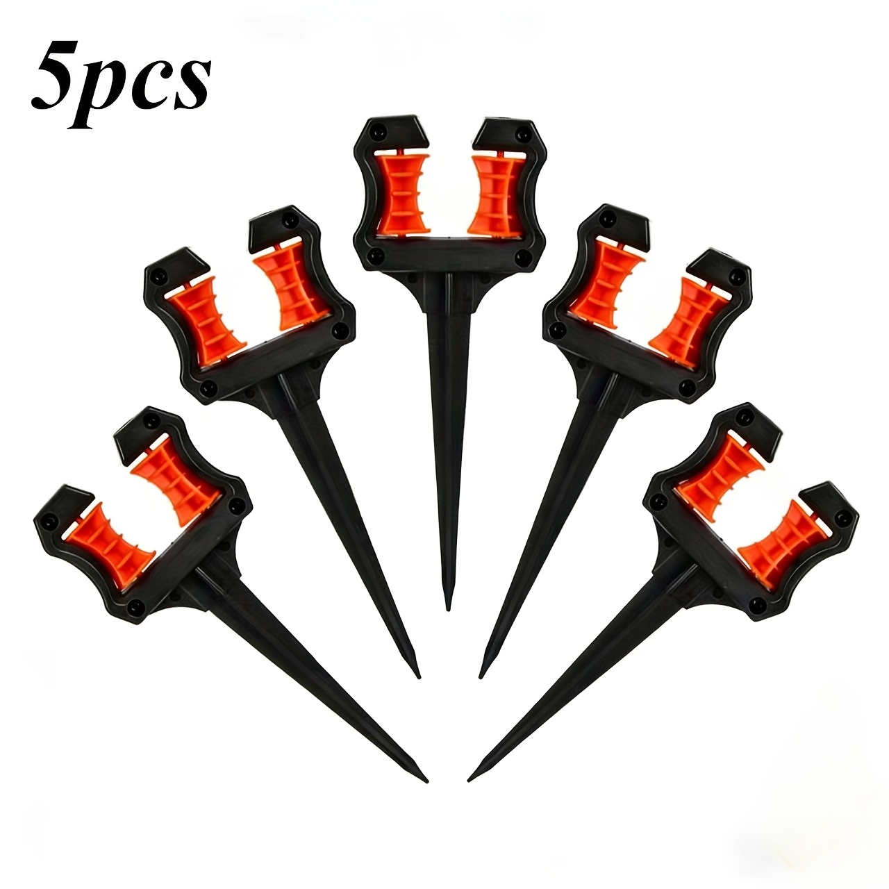 5pcs Hose Guide Rail Plastic Pin/water Pipe Guide/garden Tool Rack, Plastic Garden Support---garden, Lawn Irrigation Additions