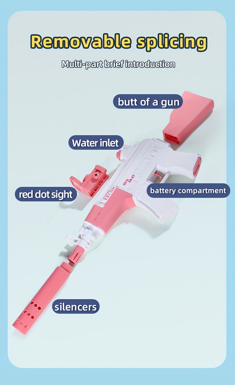  Ak47 Kids Electric Water Gun Usb details 5