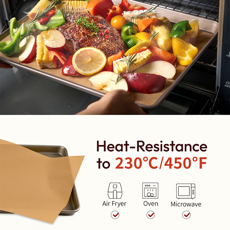 200 220 300 400pcs   heavy duty parchment paper sheets 12x16 inches 45gsm non stick oil proof double silicone coated precut baking paper for cooking grilling air fryer steaming frying unbleached safe for oven induction christmas thanksgiving easter halloween hanukkah stackable roll alternative Product details 6