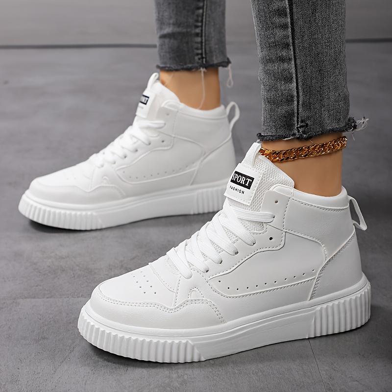 Women'S Four-Color Patchwork Design Mid-Top Sneakers, Lightweight EVA Sole with PU Upper - Breathable Fabric Lining, Round Toe Suitable for Street Style And Casual Wear (Spring/Summer Style), Fashionable Sneaker Style | Comfortable Casual Shoes