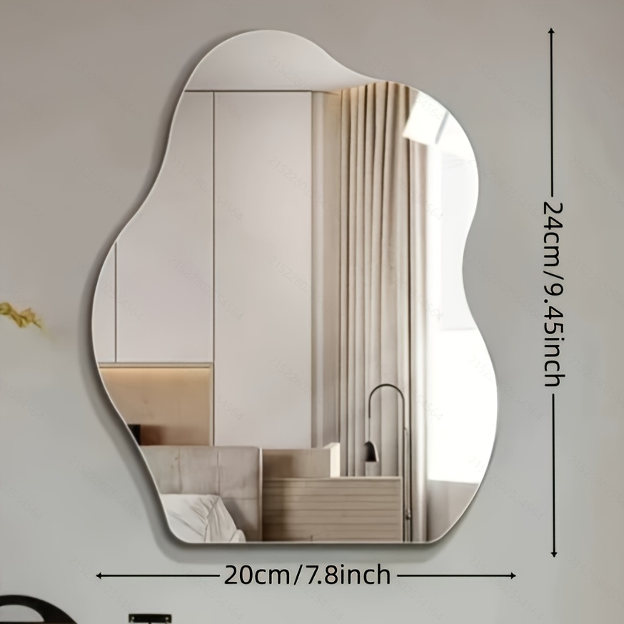 item picture acrylic   1pc thickened shatterproof acrylic   suitable for wall decoration full length frameless self     suitable for bathroom entryway living room bedroom no drilling  