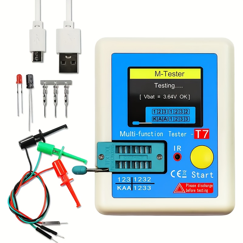 Image of Lcr-t7 New Transistor Tester Tft Diode Meter Lcr Esr Meter Npn Pnp Mosfet Tester Multimeter