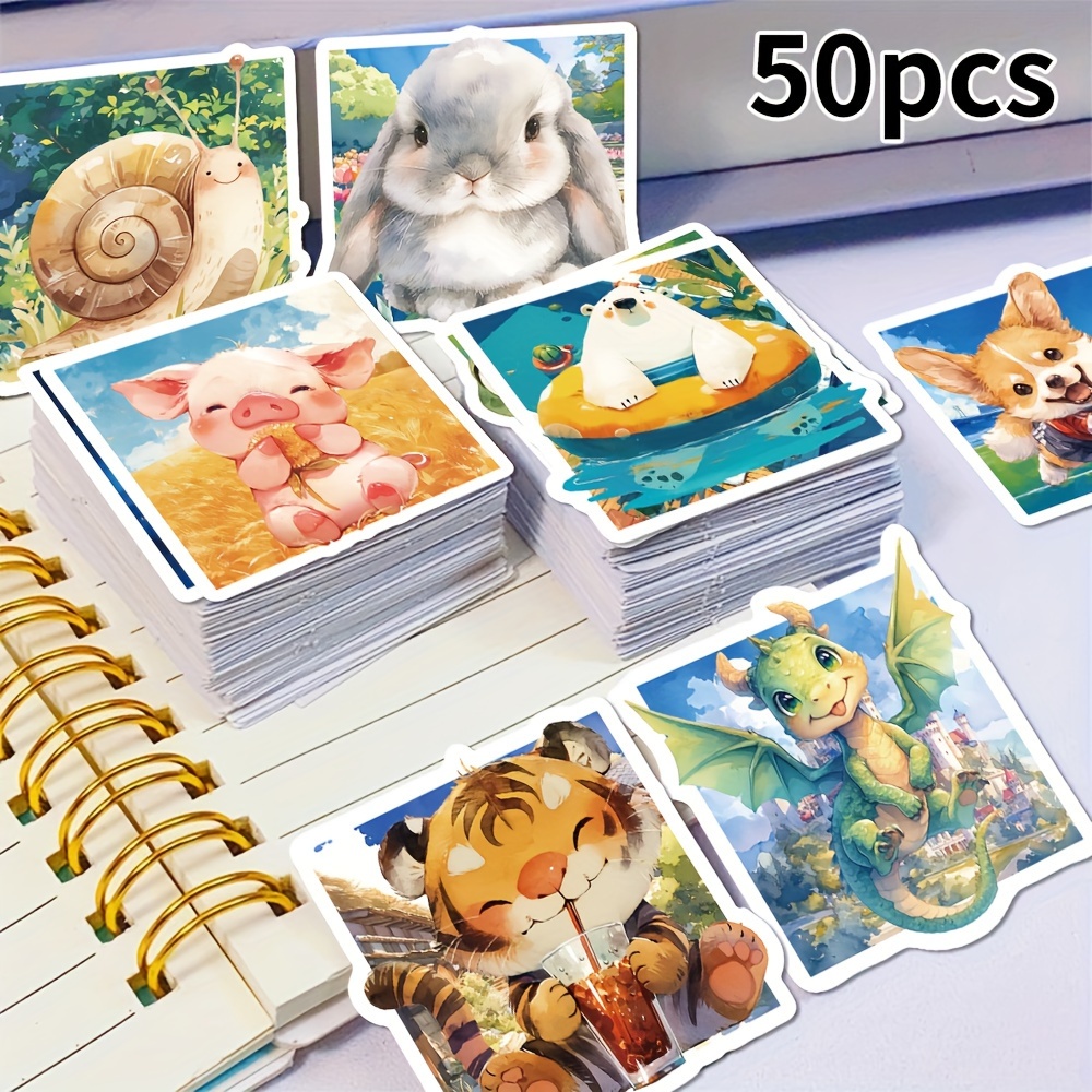 50pcs Cartoon Waterproof Stickers - , Self-adhesive Decals For Diy Helmets, Skateboards, Laptops & Phone Cases - Fun Gift Idea