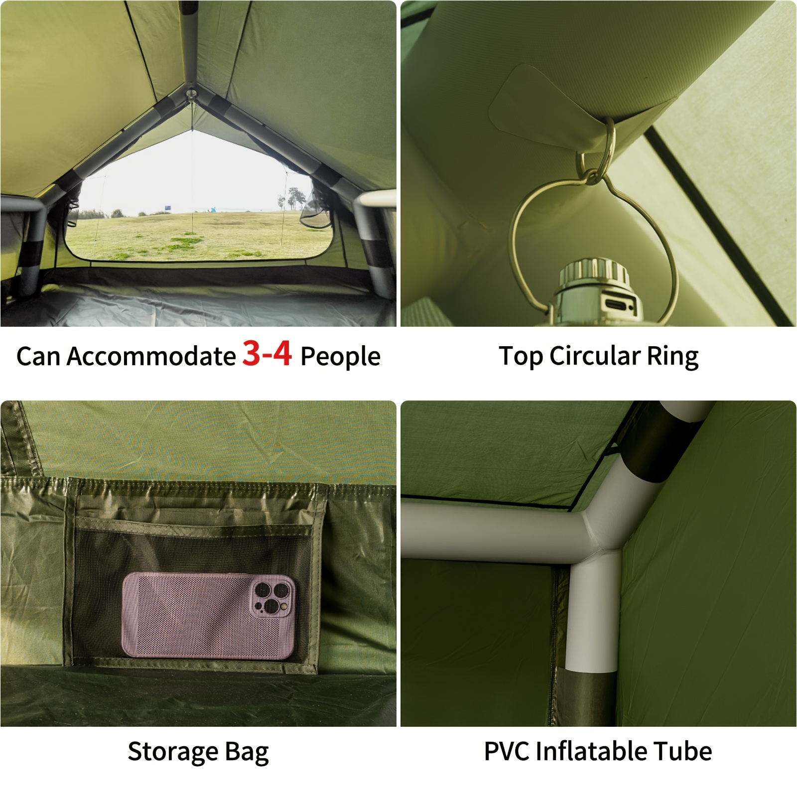 inflatable tent stove jack person waterproof season self