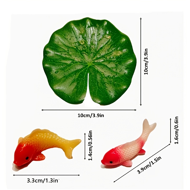 TEMU 3pcs Set Of Cat Water Dispenser Decorative Additions: Realistic Simulation Of Lotus Leaves And Floating - Interactive Water Bowl Decoration
