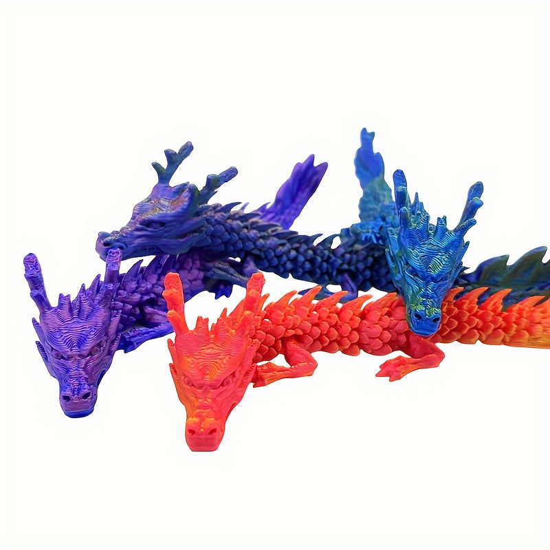 

4pcs 3d Printed Articulated Dragon Dolls, Collectible Jointed Figurines, Flexible Poseable Creative Toy, Home Decor Tabletop Display, Perfect Gift For All Occasions - Holidays & Father's Day