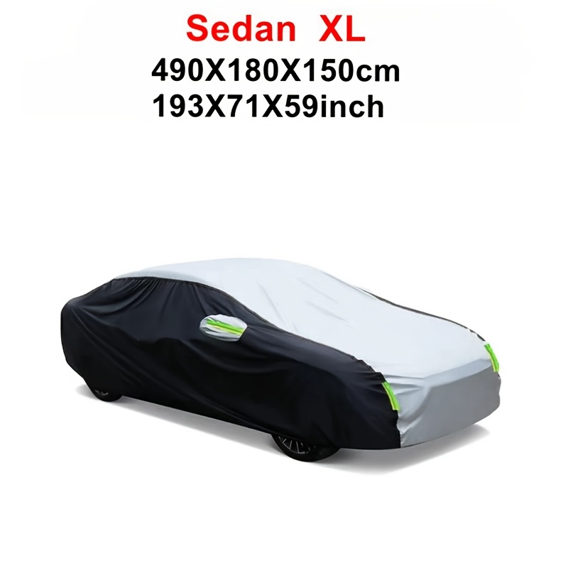 E-shop JIUWAN Doppelfarbige Autodecke, Polyester-Sonnenschutz Staubdichter Außenbeschutz mit reflektierenden Streifen, Universalpassend für Kombi