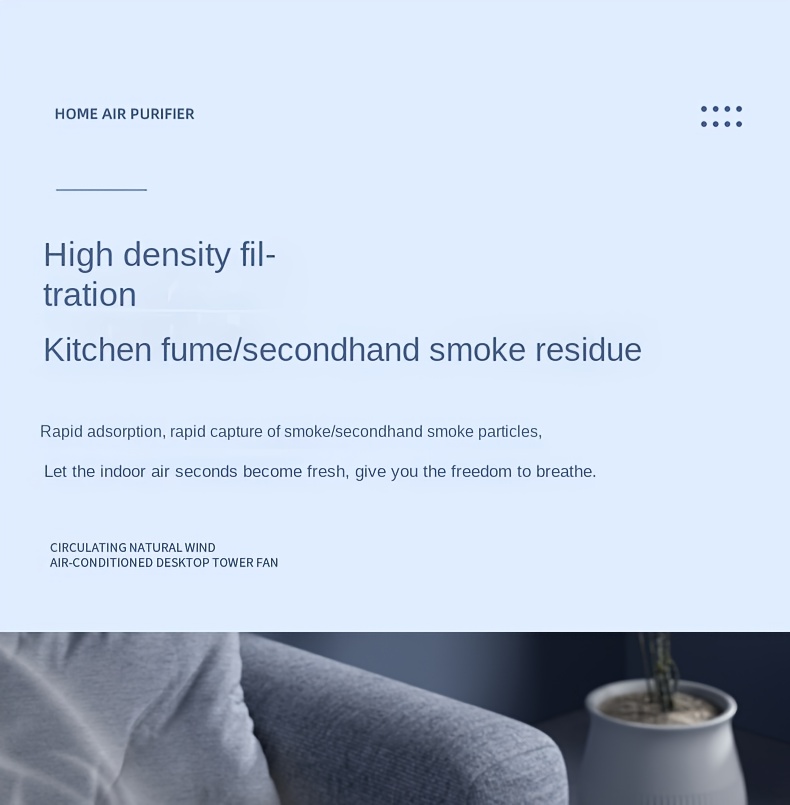 USB- Portable Air Purifier with Negative Ion Technology & HE-like Filter-like Effect - Eliminates Formaldehyde, Smoke, Odors, Allergens, Dust, Pet & Smoke - Plug-in Air for Home, Office, Car, Bedside (USB-