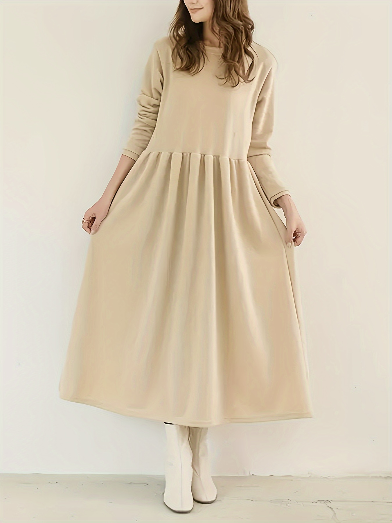 a line pullover dress Striped Natural/Black Sweater Dress Natural/Black / XL main image 0