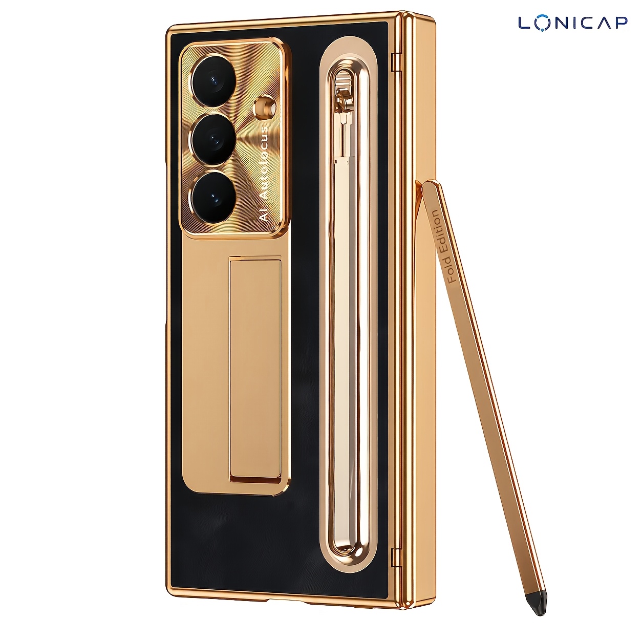 TEMU Custodia per telefono: custodia per for Samsung TriFold, compatibile con la serie Fold 7/6, con design a custodia e pellicola , un supporto