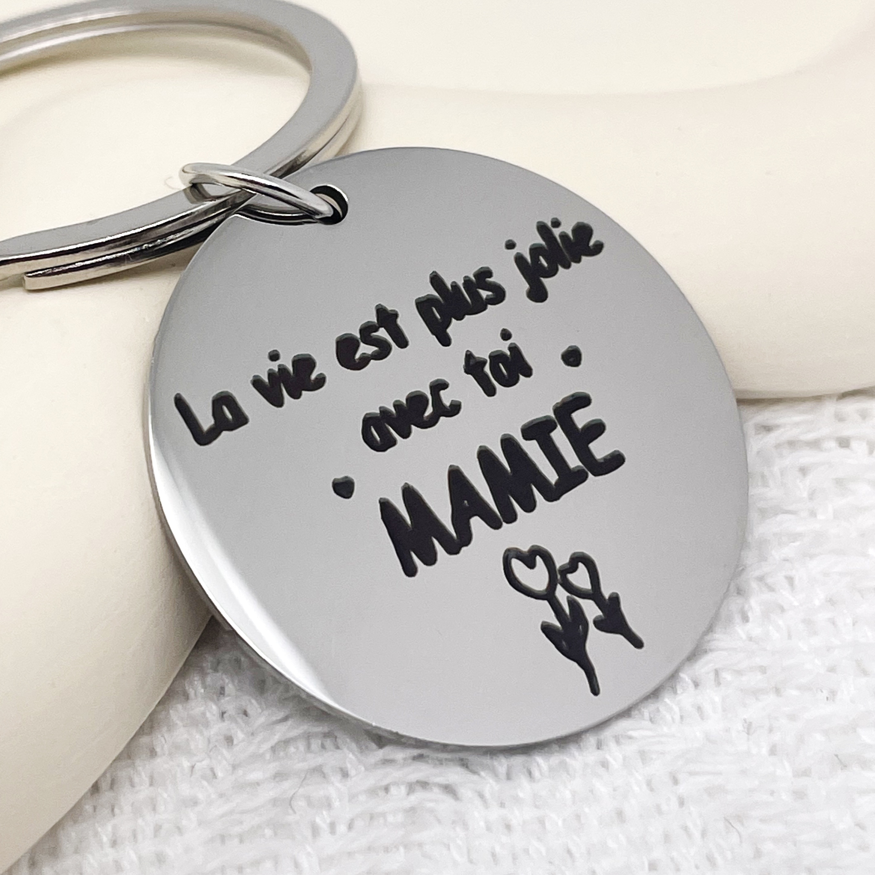 

A Keychain For Mom, Mother's Day, French.