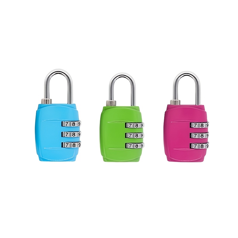 TEMU 3pcs Password Lock Cabinet Door Padlock Student Dormitory Lock Gym Lock Cabinet Suitcase Anti-theft Lock