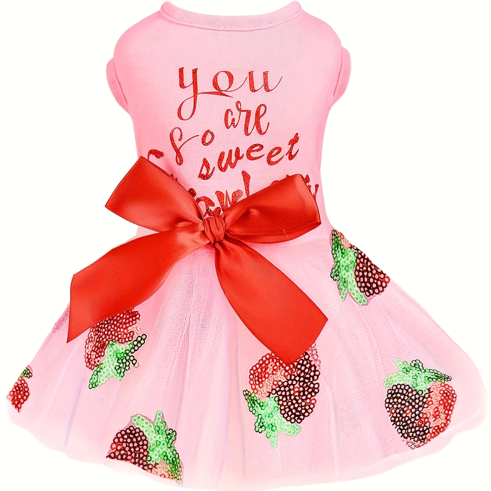 

Dog Dress For Small Dogs Girl Summer Puppy Dresses Clothes Outfit For Chihuahua Yorkie Teacup Pink Dog Wedding Dress Holiday Cute Bowknot Pet Skirt Apparel For Cats Clothing