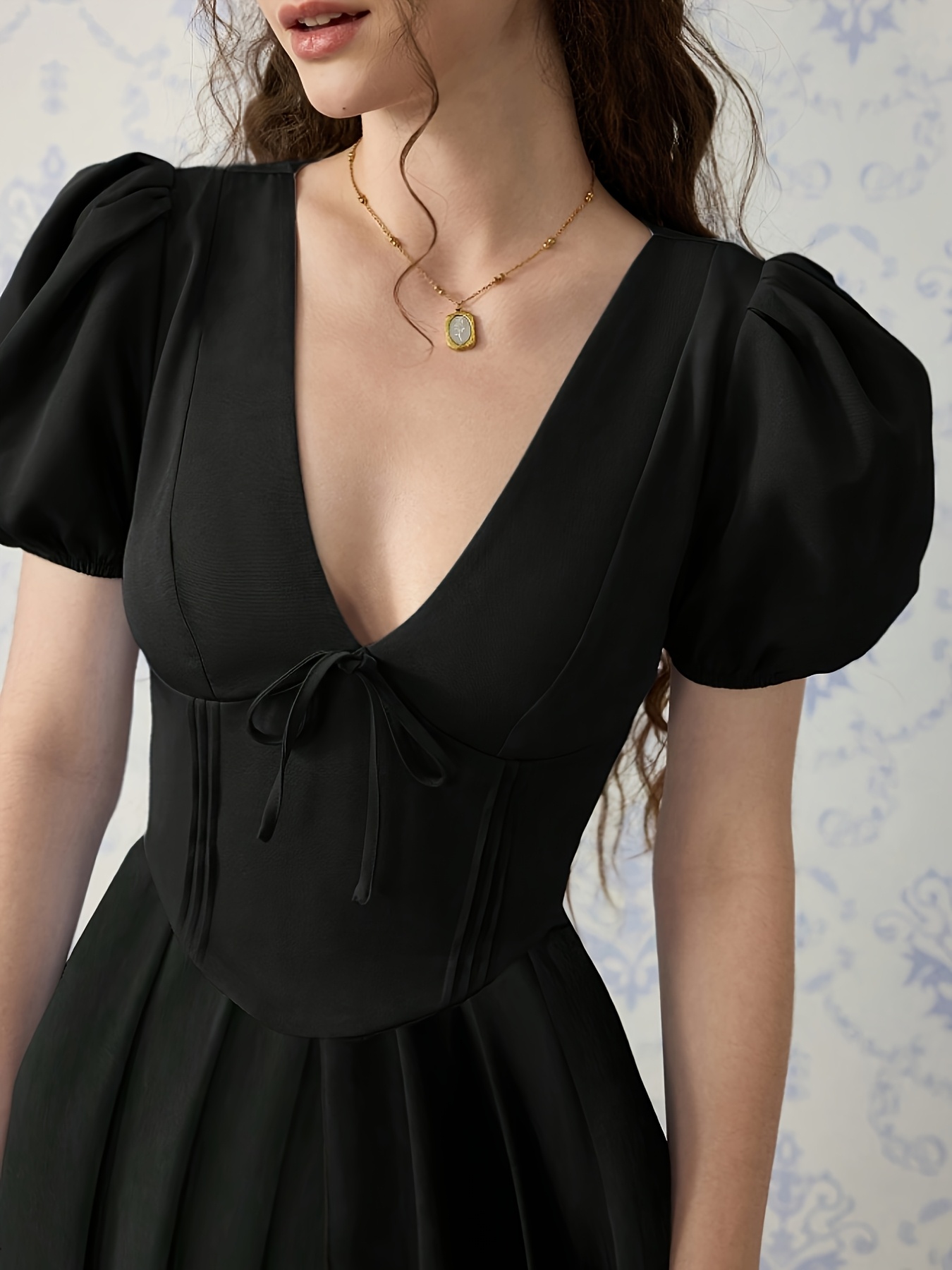 green dress with blue flowers Mint Tulle Handmade Applique Off The Shoulder Prom Dresses CP0997 US10 / Custom Color(leaving a note) wedding-dresses-2019 Size:XX-Small The long lace sleeves Black Wedding Guest Dress