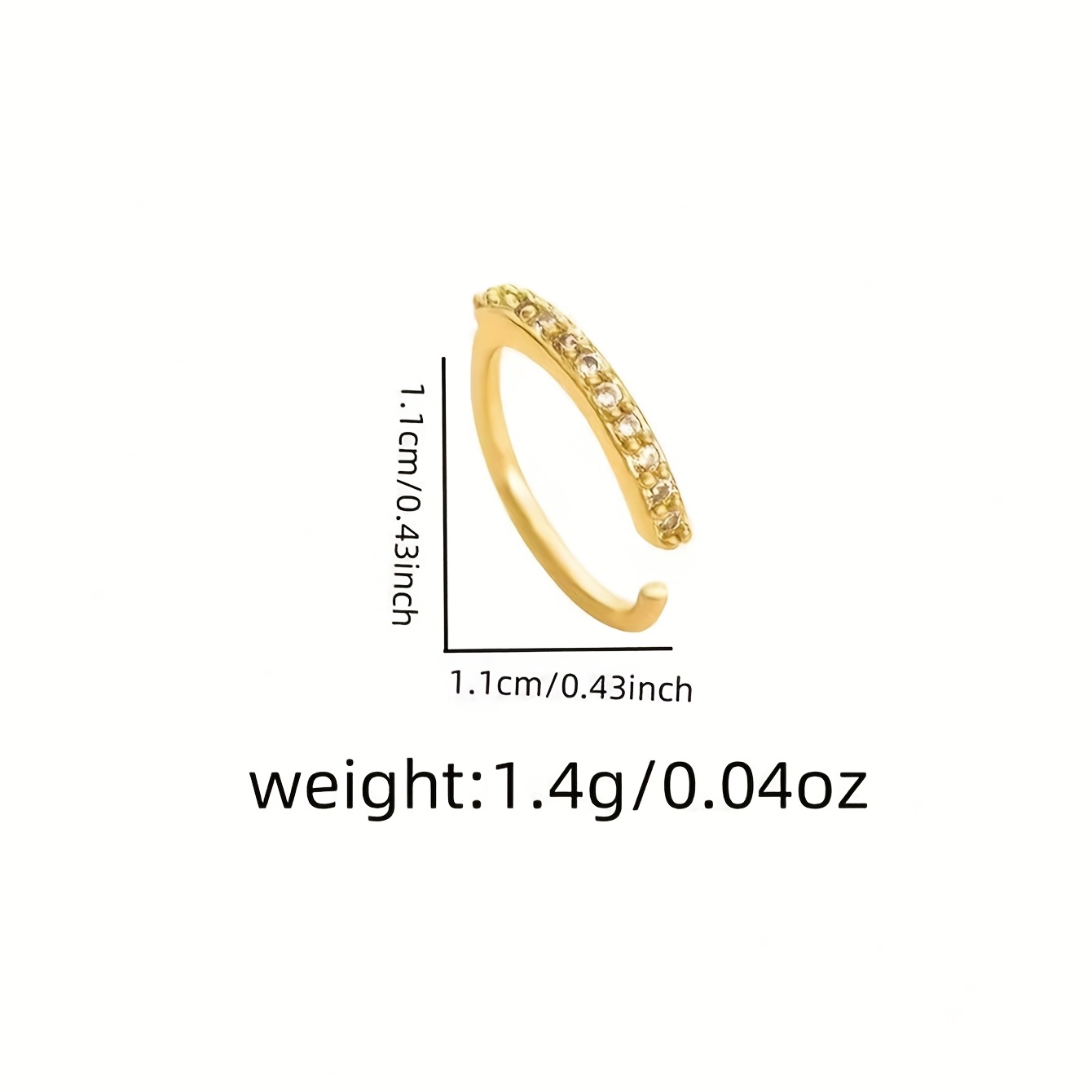 2pcs Women's Fashion Nose Ring, Non-Piercing Design