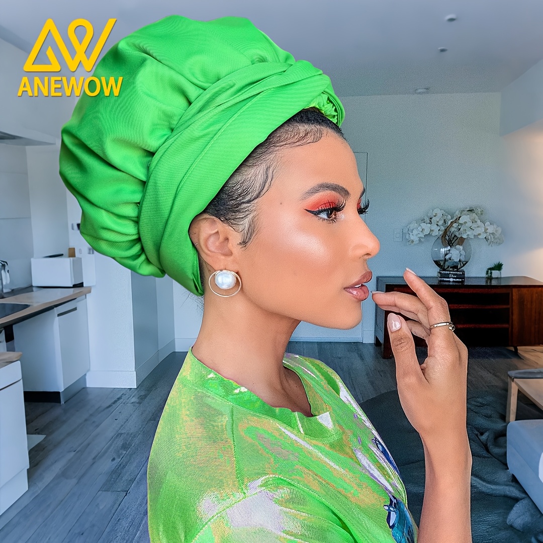 satin-lined solid color head wrap for women - protection  display picture 1