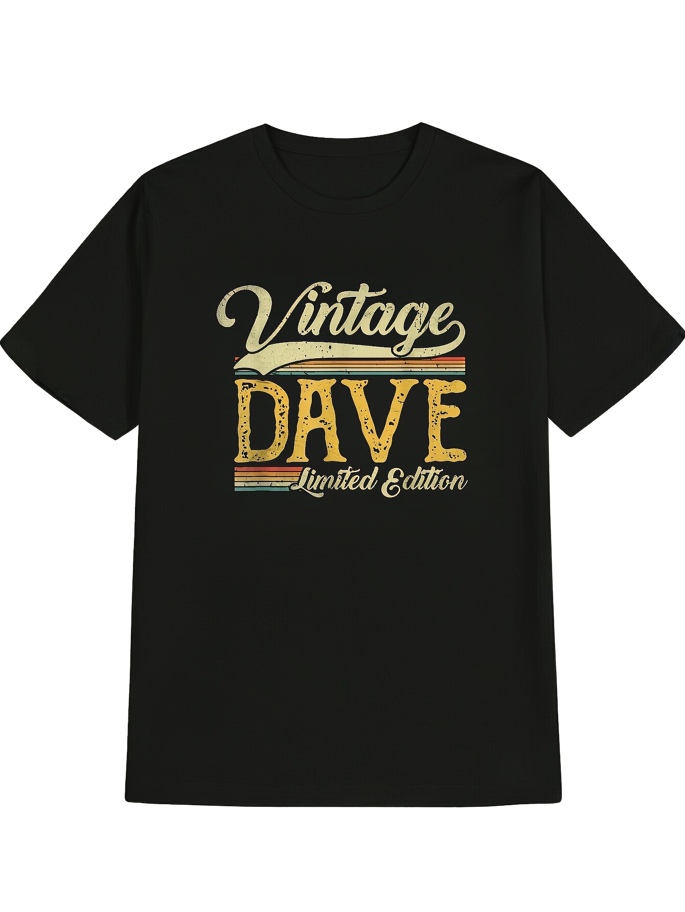vintage dave   retro 80s 90s inspired graphic tee with dave lettering with colorful   casual round neck short sleeve shirt for birthday parties casual attire machine washable gift for dave 0
