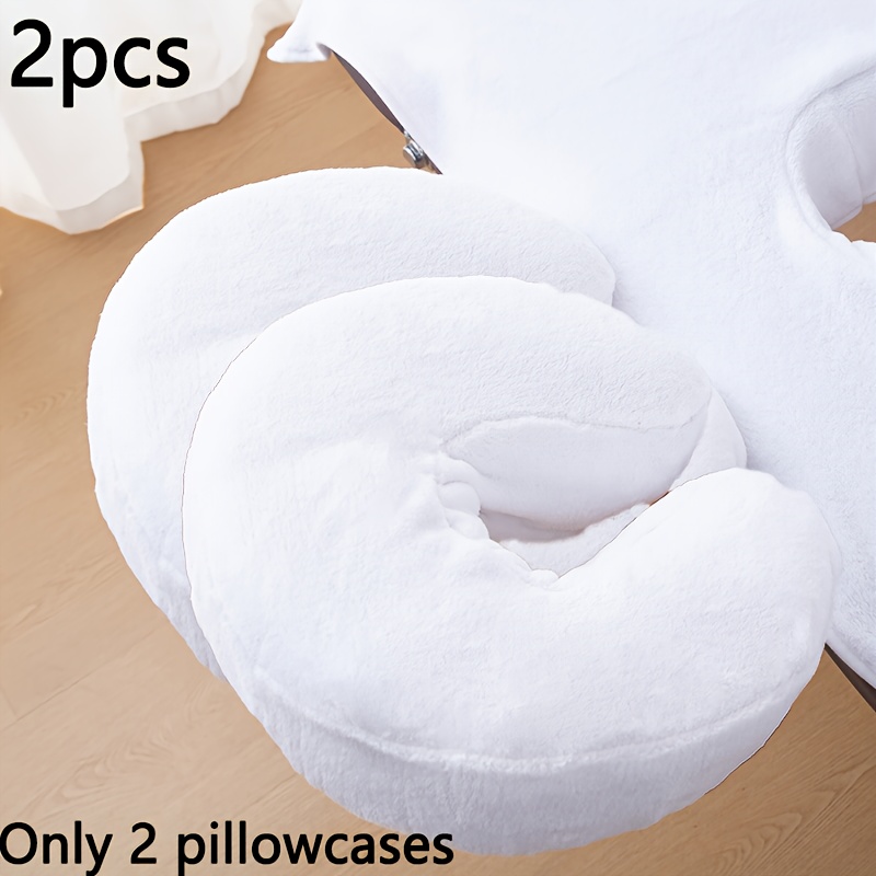 TEMU -shaped Face Pillow Covers 2-pack, Removable And Washable Covers For Beauty Bed, Easy To Rotate For Hygiene Between Spa Or Facial Clients