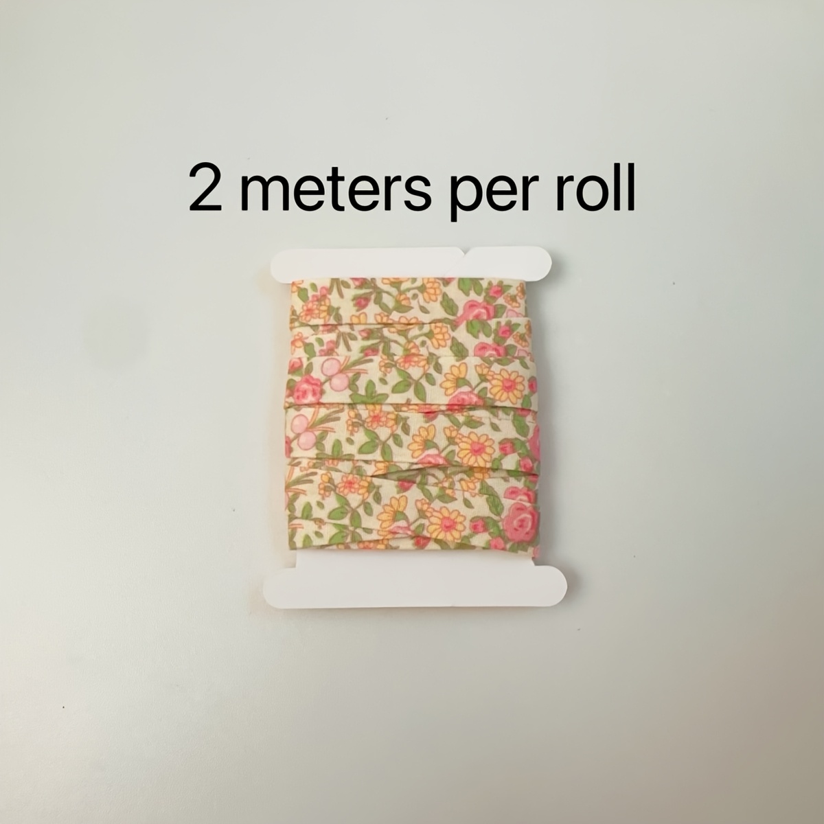 TEMU Gentle Double-sided Printed Ribbon, Gift Box Packaging Tie, Girly Heart Rose Print Satin Ribbon For Diy Hair Accessories And Cake Decoration