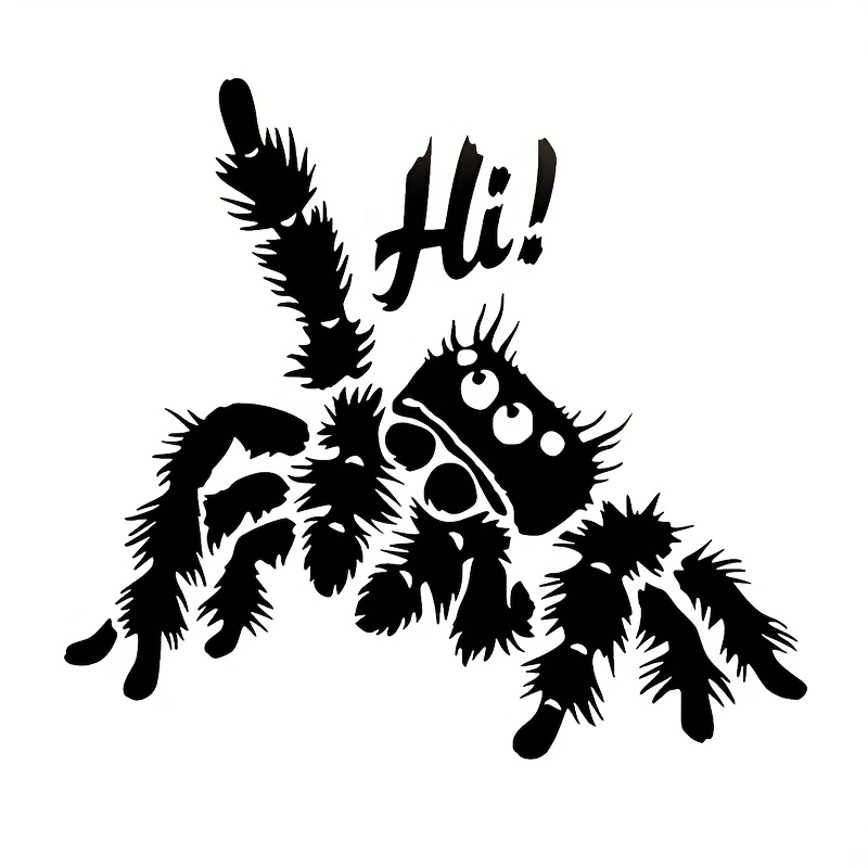 Jumping Spider "hi!" Decal For Cars, Laptops & Trucks
