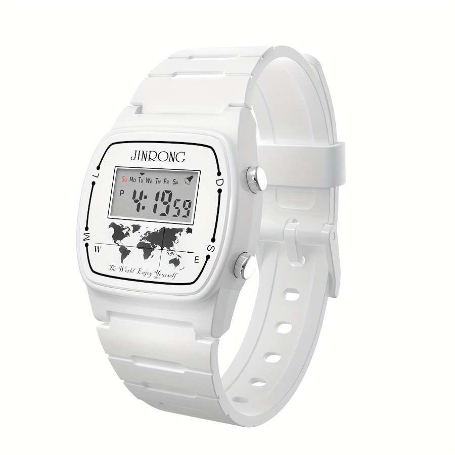 * Wrist Watch for Men and Women, 30M, Good Quality PU Strap, Rectangular Dial, LED Back Light, Electronic Drive Chronograph Alarm Multif * Wrist Watch for Men and Women, 30M, Good Quality PU Strap, Rectangular Dial, LED Back Light, Electronic Drive Chronograph Alarm Multif