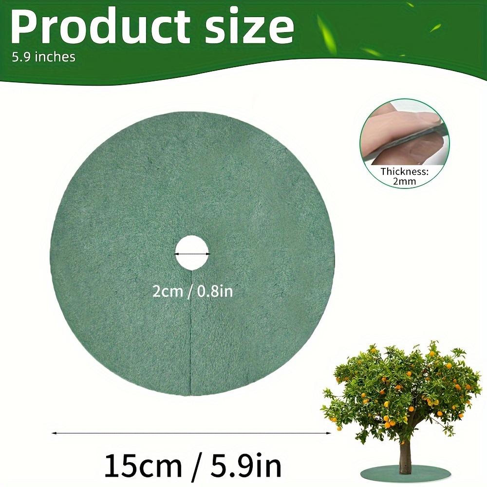 20pcs Non-woven Tree Mulch Ring, Barrier Mat, Tree Mulch Used To Growth And Landscape Control Protection