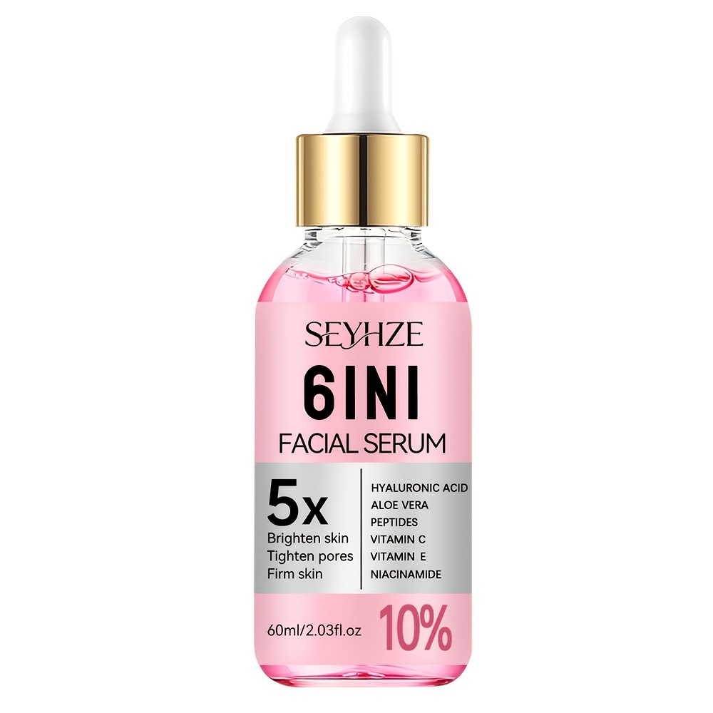 Image of Aihuf 6-in-1 Firming Serum With 5% Niacinamide, Retinol And Hyaluronic Acid. Brightens, , Minimizes Pores. Tones, Unisex. Hydration And Oil Control. Perfect Festive Gift. 40ml/