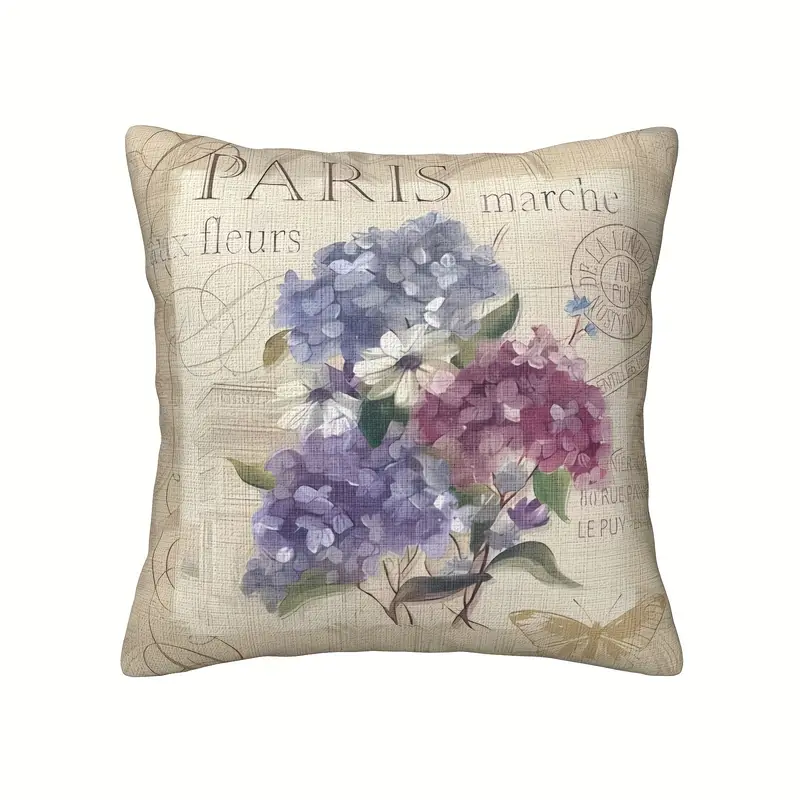 polyester material double sided printing 4pcs set retro polyester fiber pillow cover machine washable zipper opening and closing decorative farmhouse summer pillowcase for rooms 2d Product details 4
