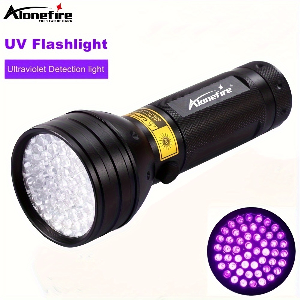   51 led uv light 395 400nm led uv flashlight light for curing money ore id   food detector   stains cat hunting leakage invisible ink marker checker lamp torch use 3x aa battery