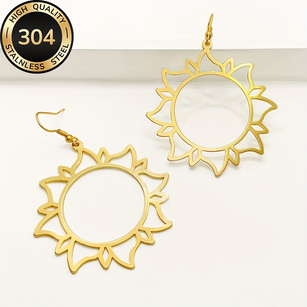 TEMU High-quality Stainless Steel Hypoallergenic Earrings, Anti-fading, Easy And Elegant, Fashionable Women's Earrings And Jewelry Additions Suitable