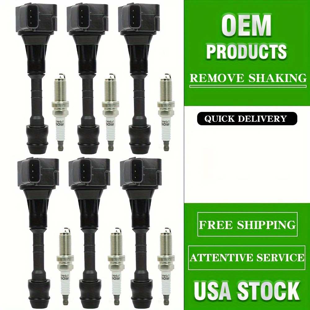 Set of 6 Ignition Coil Pack Spark Plugs Fits for 3.5 V6