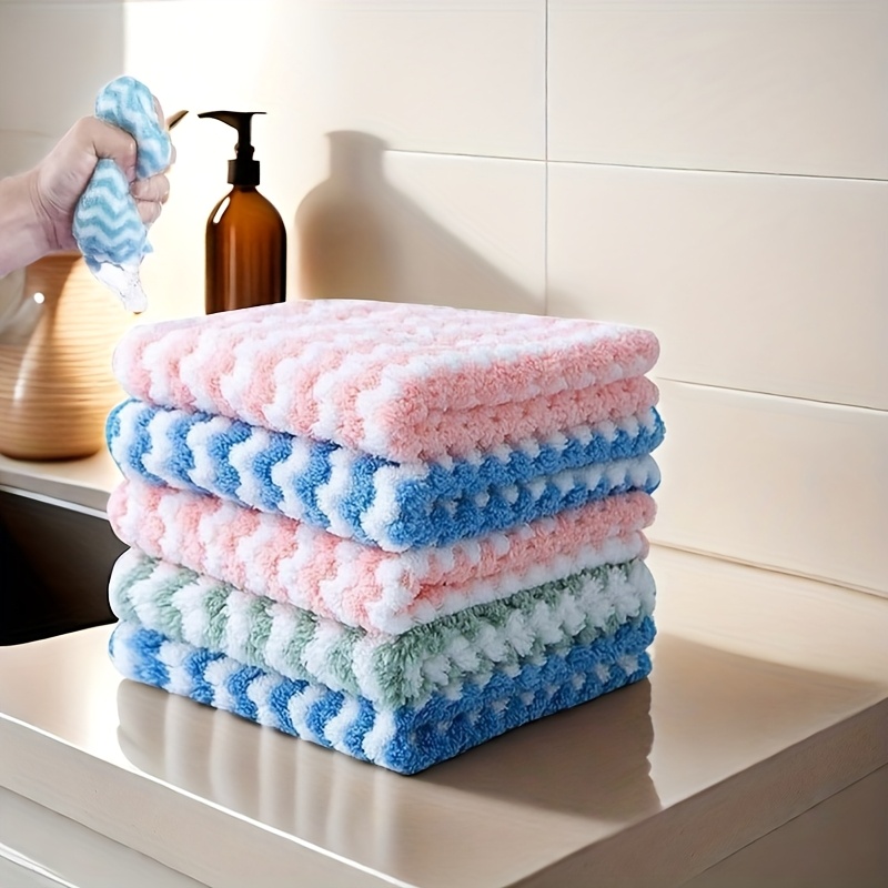 

20 Pcs/set Cleaning Cloth Microfiber Washing Dish Towels Kitchen Non Stick Oil Dirt Thickening Kitchen Cleaning Towel All- Microfibre Cloths, Very Absorbent, , -free, Reusable Cleaning Cloths