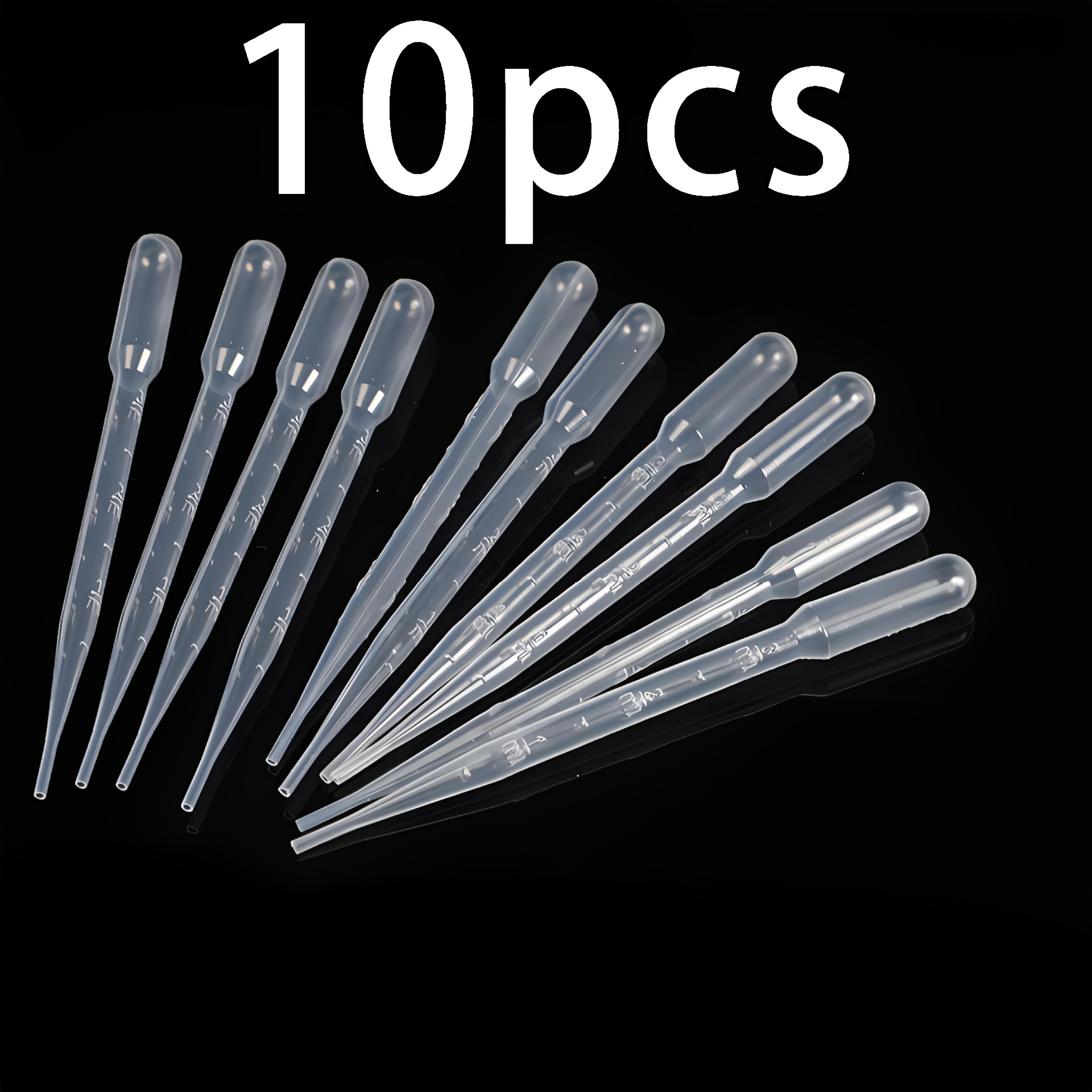 

10pcs ProResin 3ml de Plastique Jetables, Échelle Calibrée pour la Fabrication de Bijoux en Époxy, Application de Teinture, Huiles Essentielles, Science à Domicile et Utilisation en