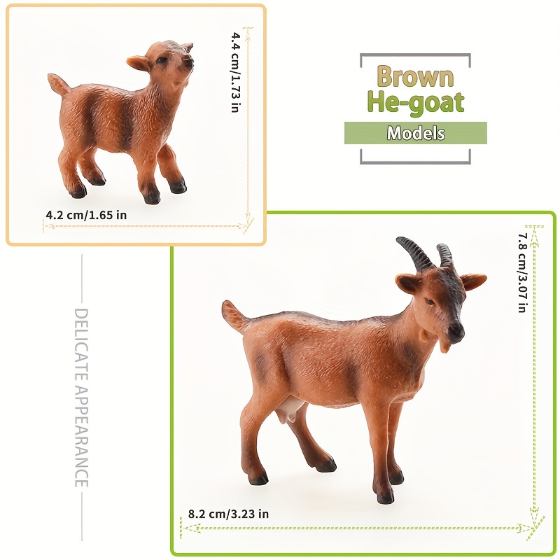 Lot De 8 Figurines De Moutons Toymany – 2 Béliers, 2 Brebis, 4 Agneaux – PVC Réaliste – Jeu éducatif Ferme