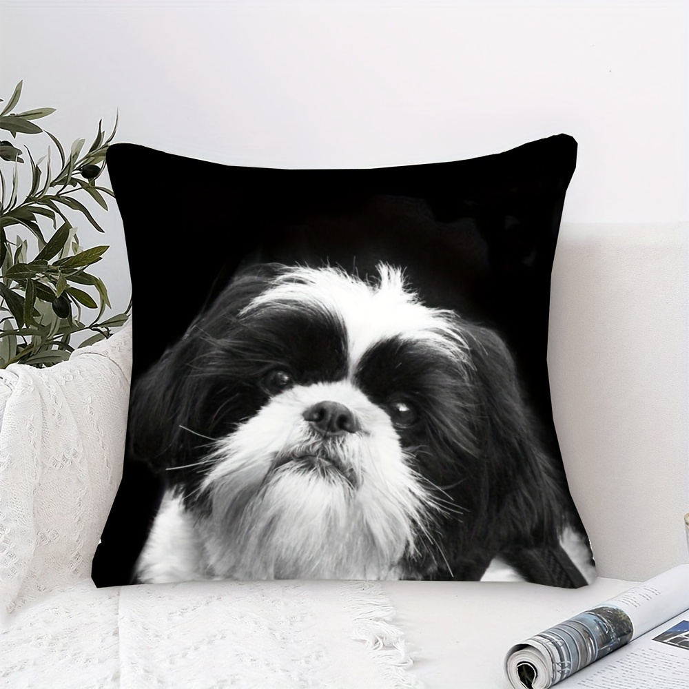 

Shih Tzu Dog 18x18in - , Decor For , Sofa, & Car ( Not Included)