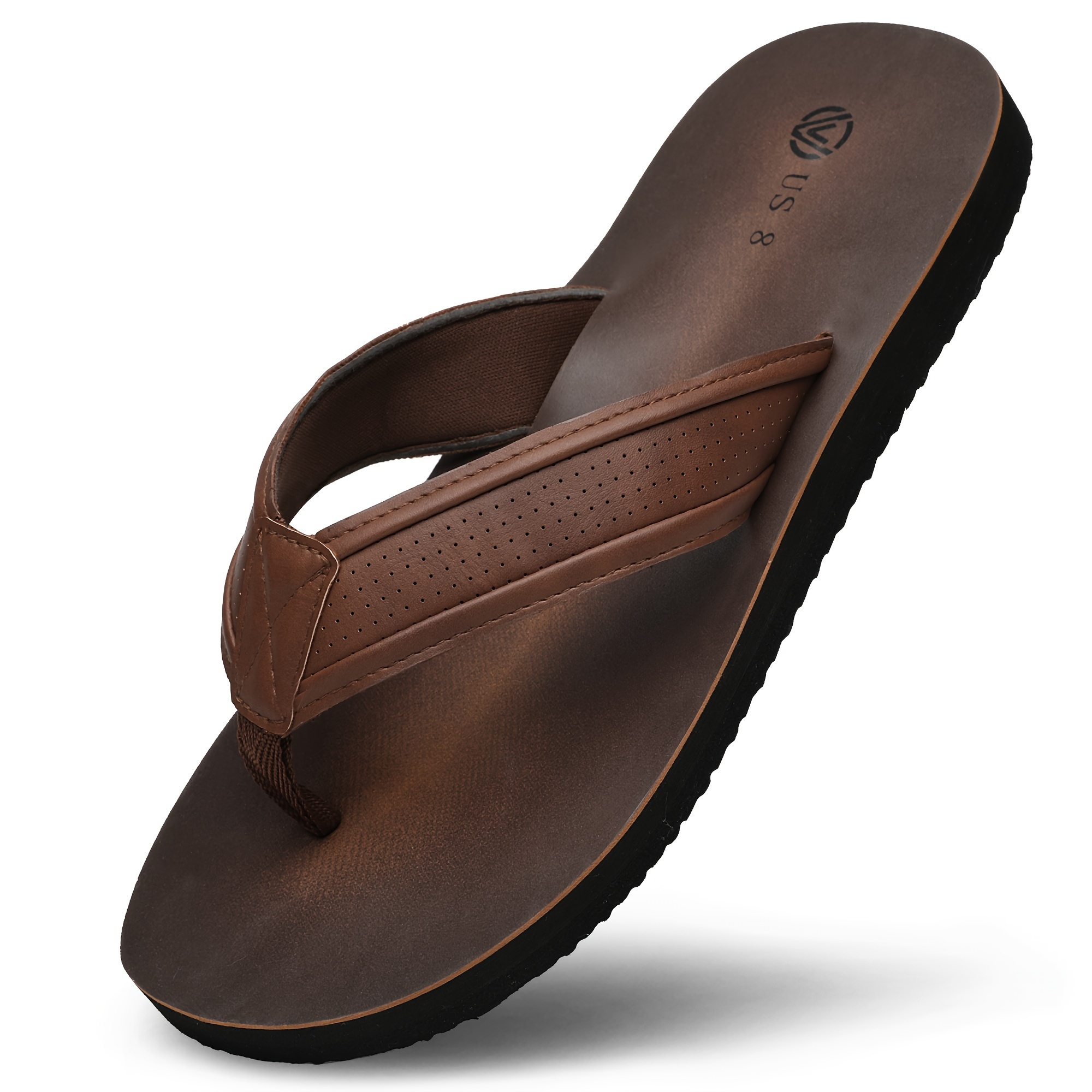 mens trendy non   flops stylish brown beach sandals with eva sole for   and durabilitysuitable for men women Product details 1